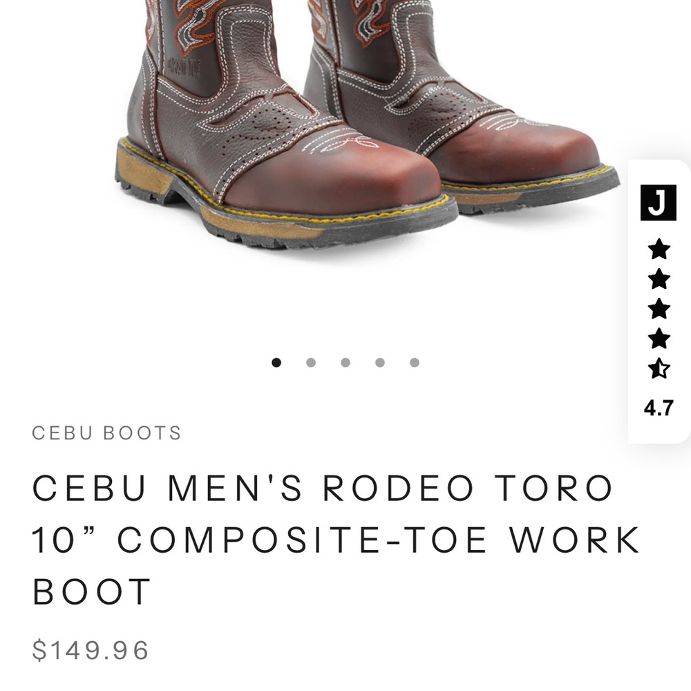 Men's Rodeo Toro Brown Composite-Toe Boots
